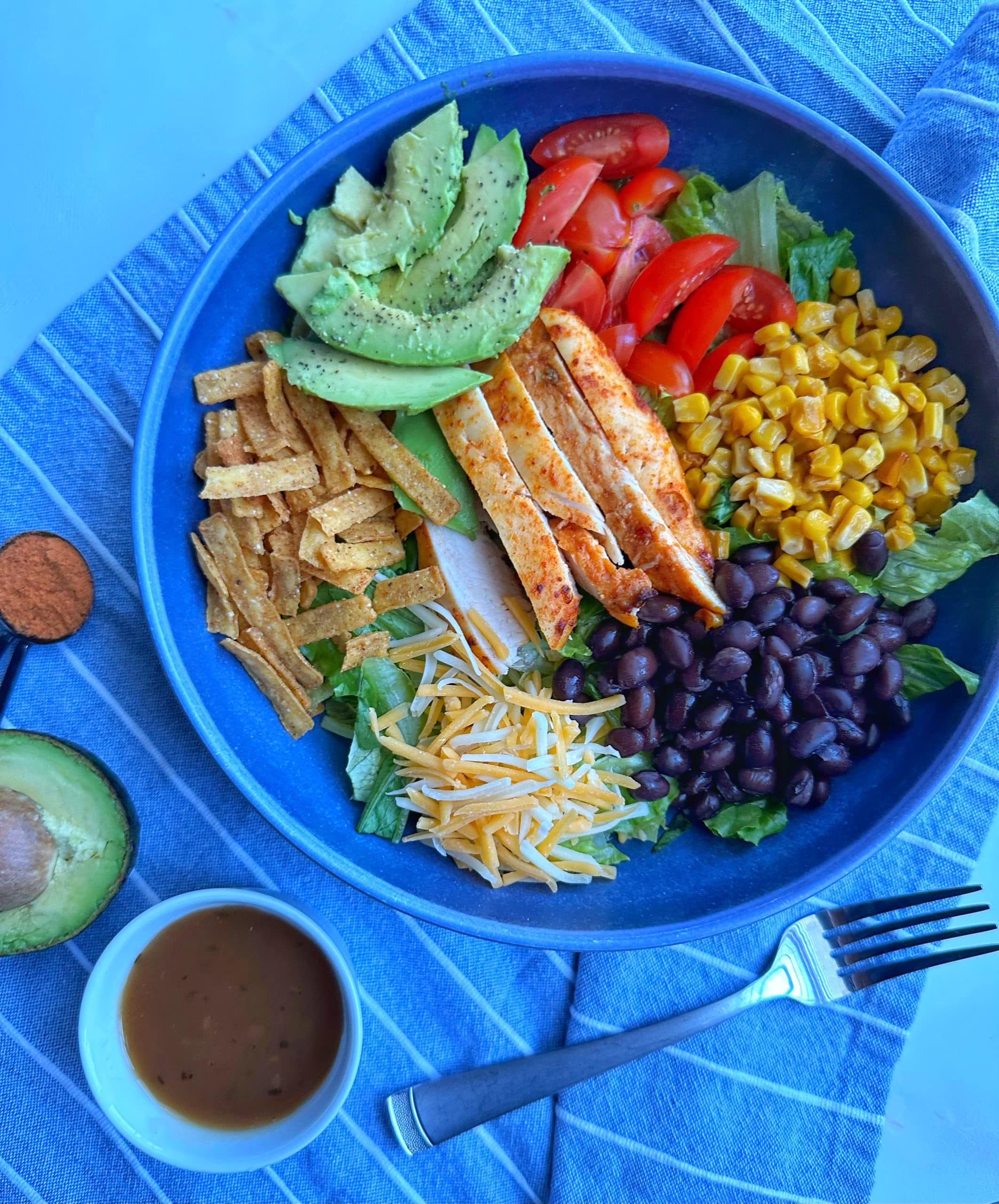 A bowl of Southwest Chicken Salad.