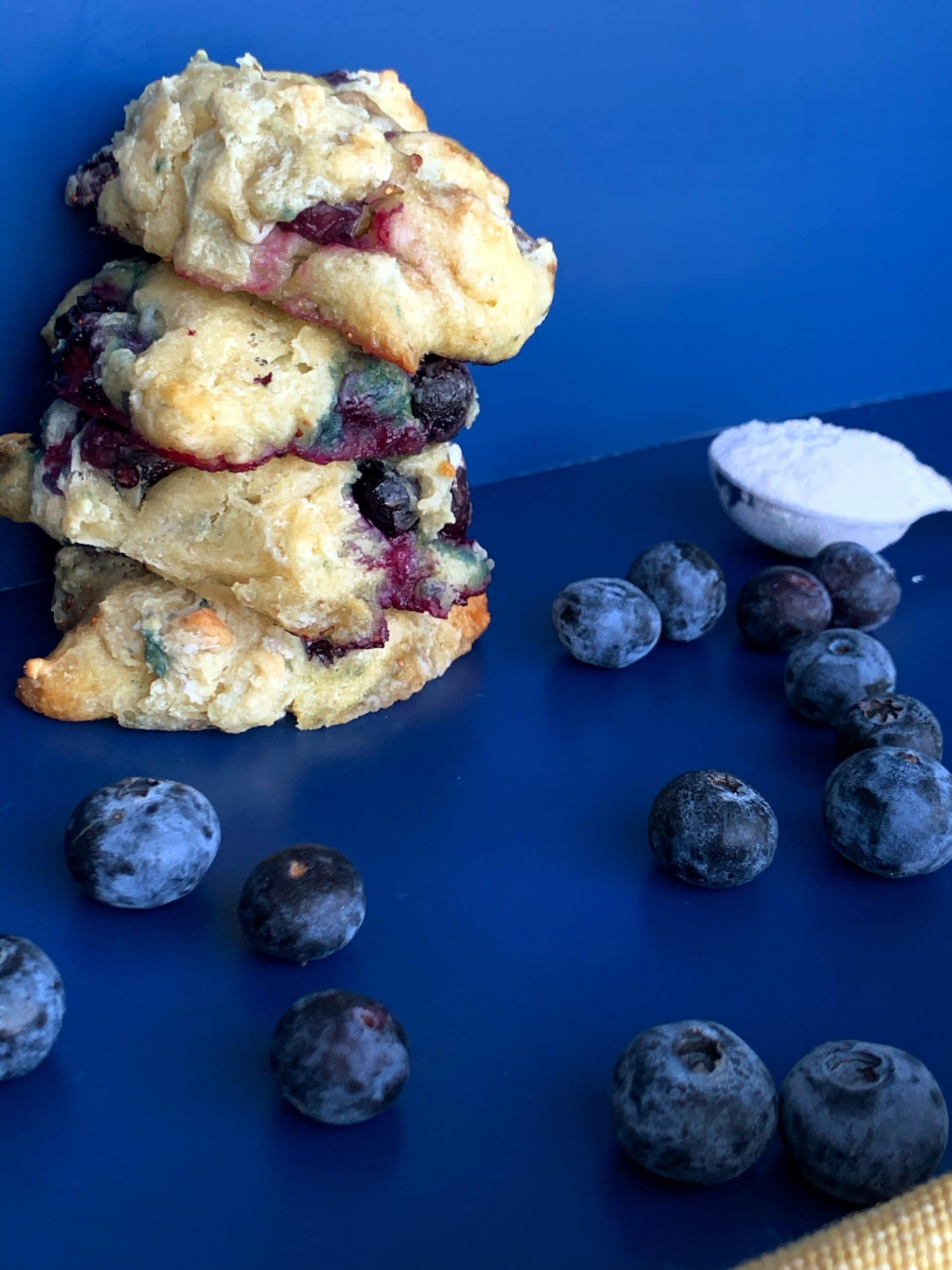 easy blueberry drop biscuits
