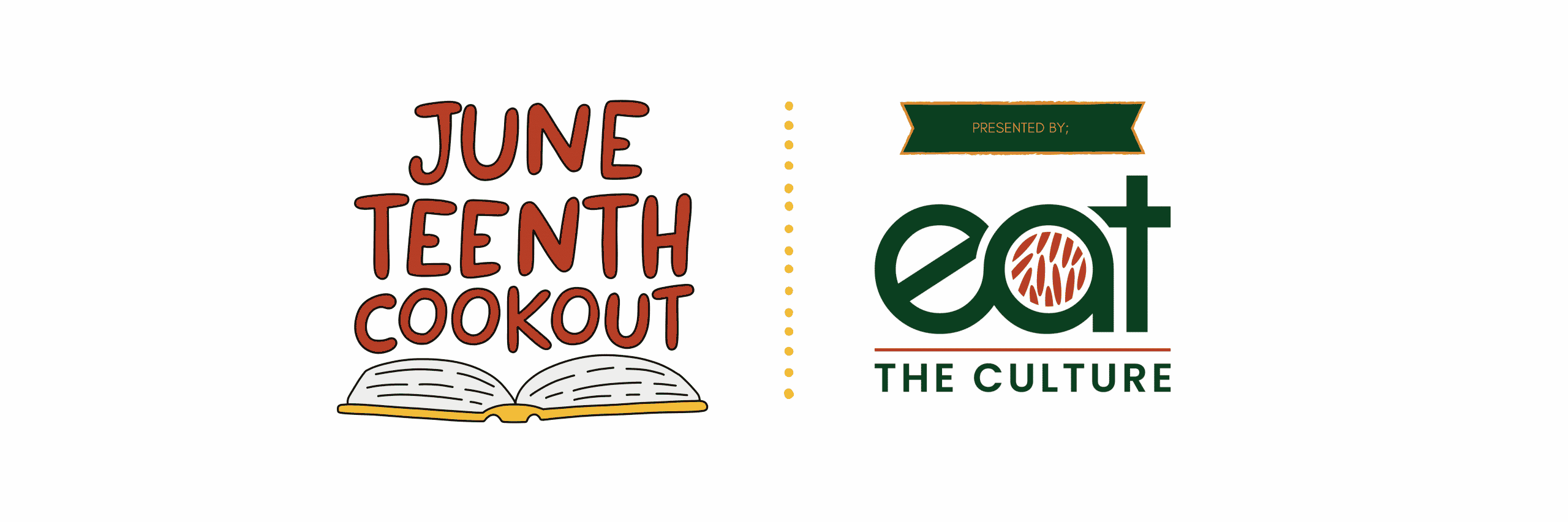 Eat the Culture's Logo next to an image and text for the Juneteenth Cookout.